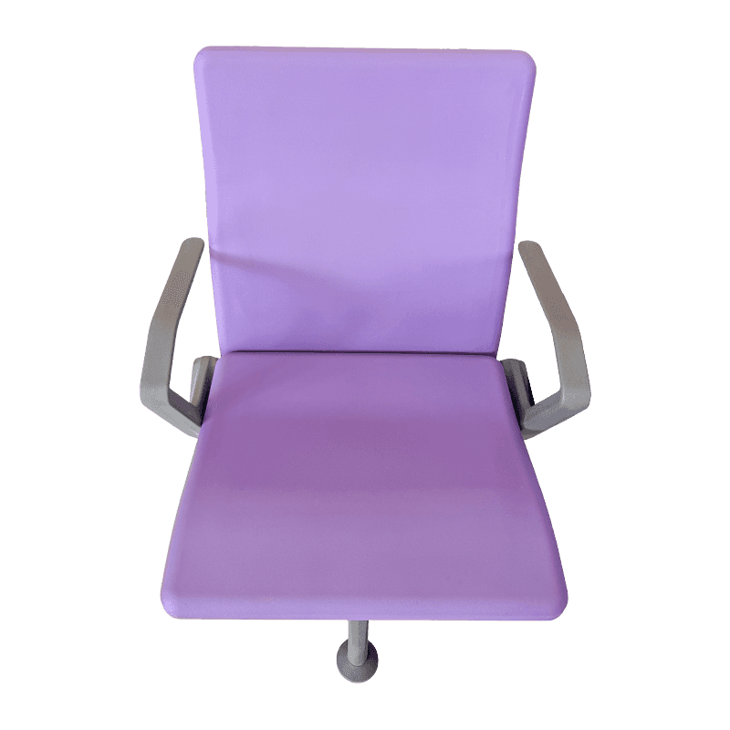 Modern High-Back Single-Post Reception Chair